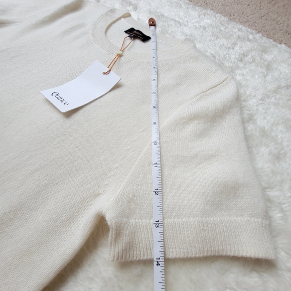 NWT Quince 100% Mongolian Cashmere Cloud Cocoon Tee, Ivory, S ☁️ - Picture 10 of 12
